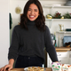 Molly Yeh, Boursin, and a plate of savory cookies